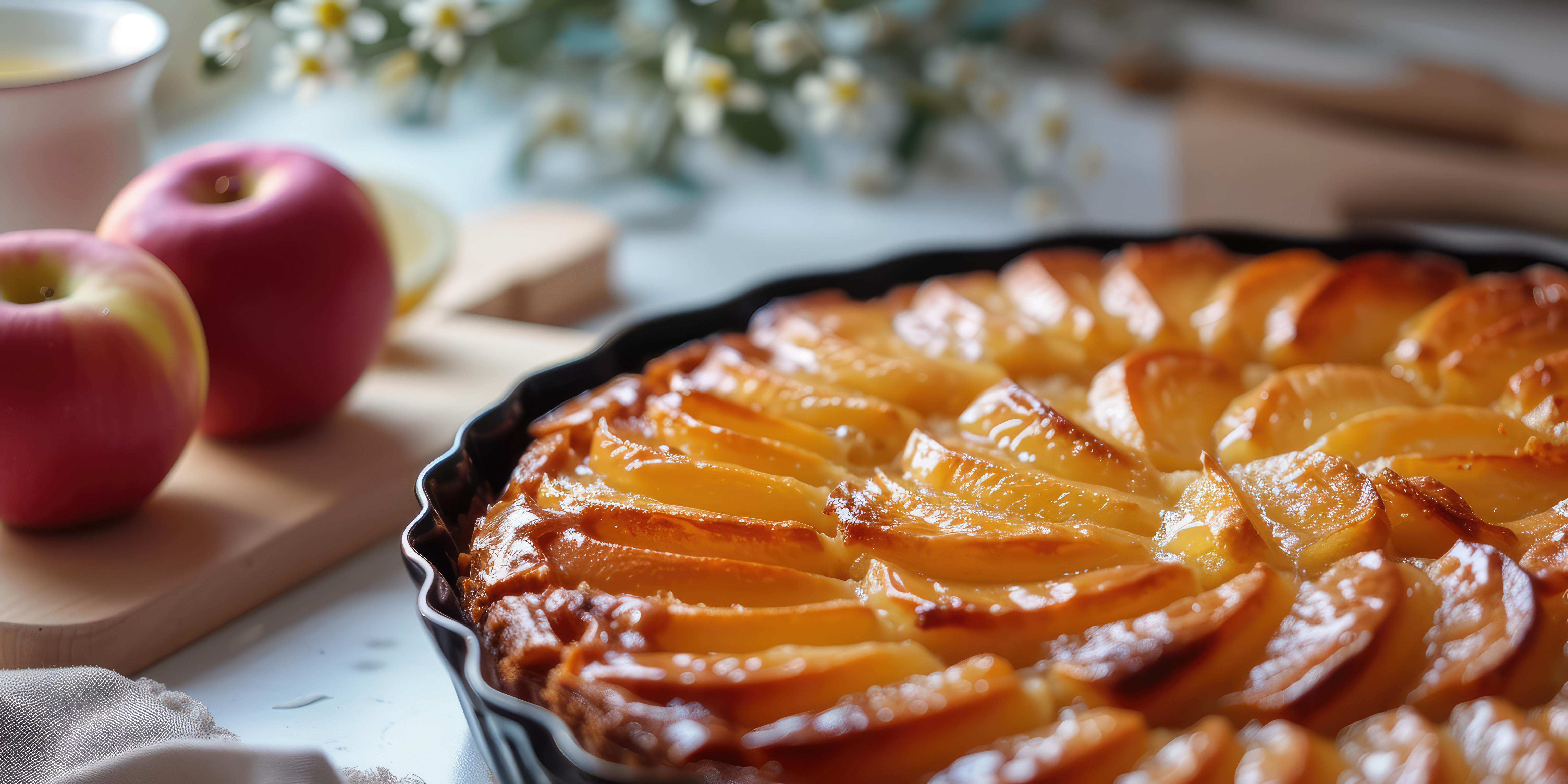 Tarte tatin aux pommes et caramel au beurre salé