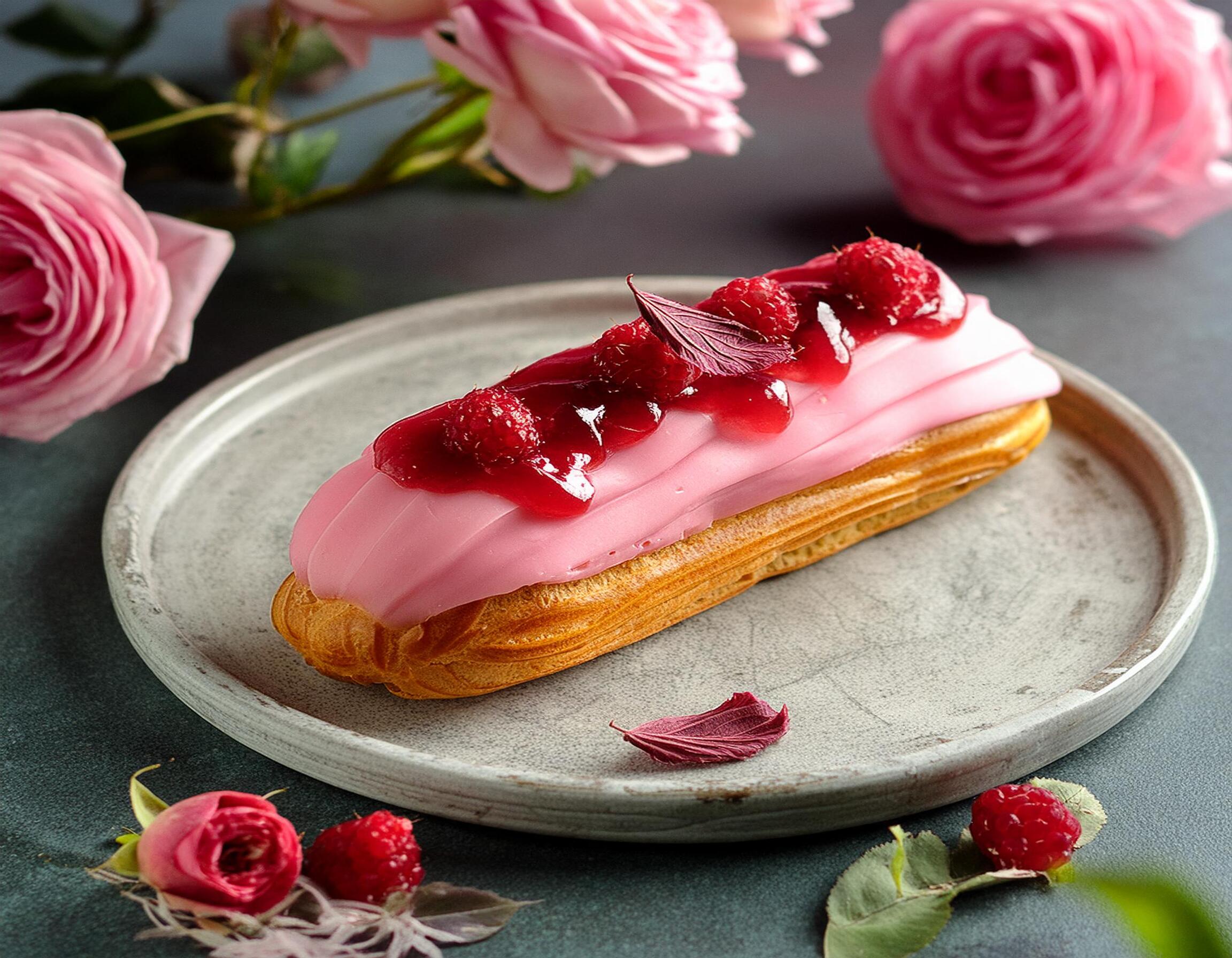 firefly eclair a la rose avec son coulis de framboise sur leclair 59192 copie
